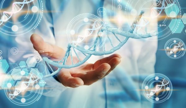 DNA structure interface. medical technology